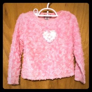 Little girls pretty pink sweater